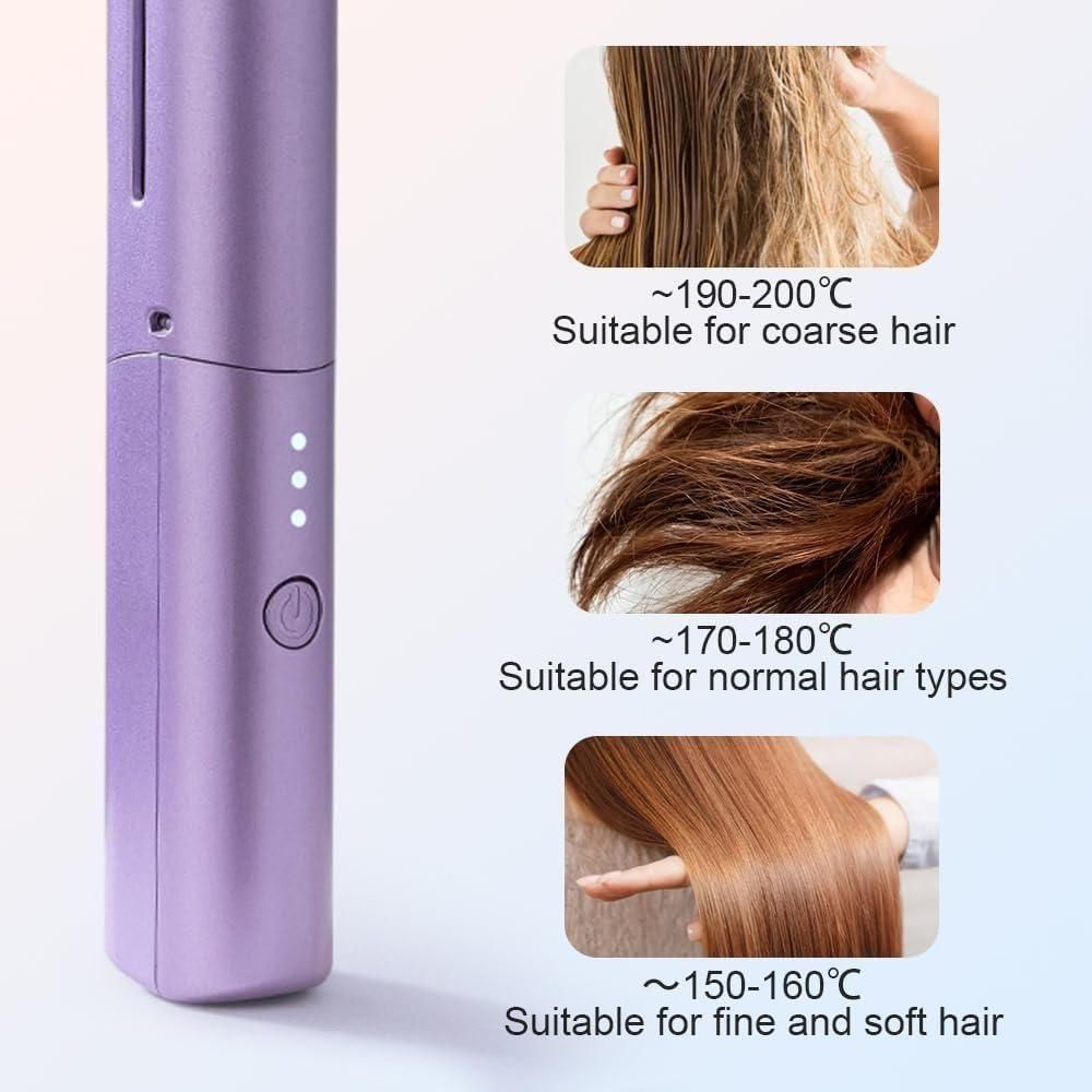 Mini Wireless Hair Straightener – Portable Hot Comb